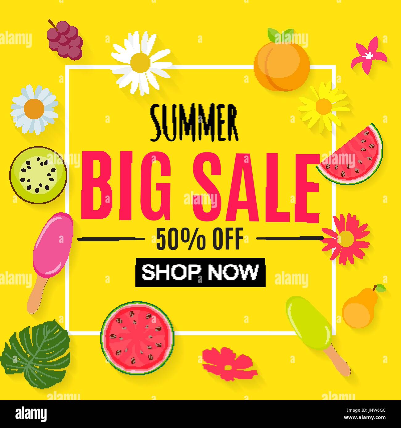 Summer Sale Abstract Banner Background Vector Illustration Stock Vector ...