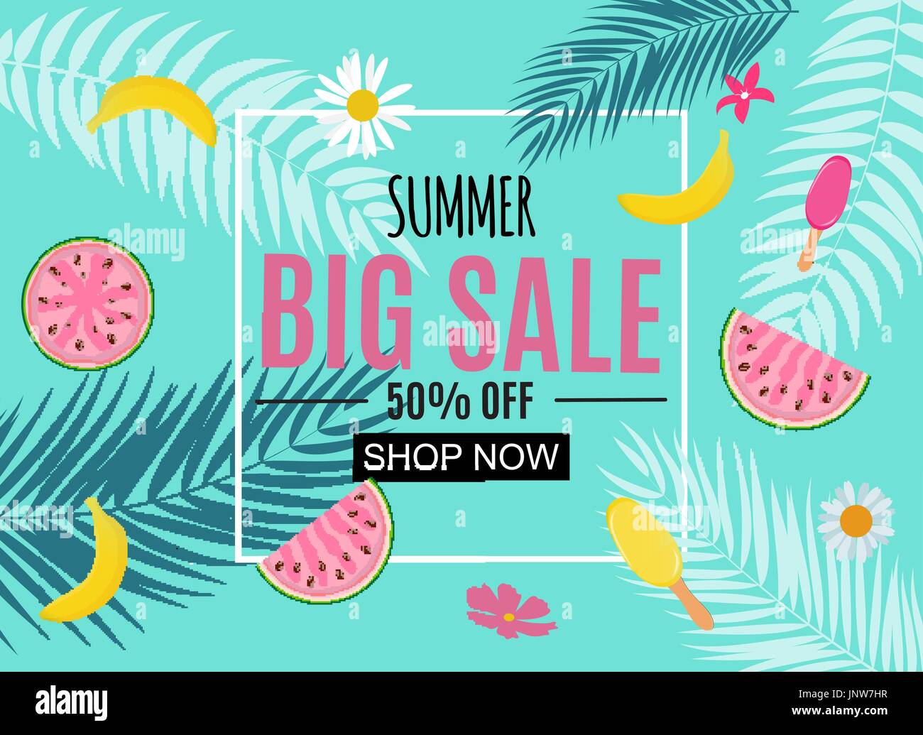 Summer Sale Abstract Banner Background Vector Illustration Stock Vector ...