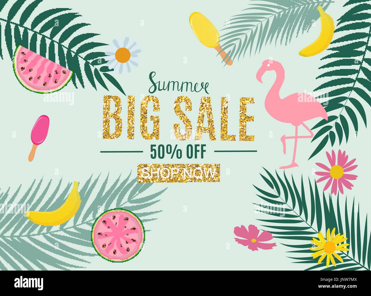 Summer Sale Abstract Banner Background Vector Illustration Stock Vector ...
