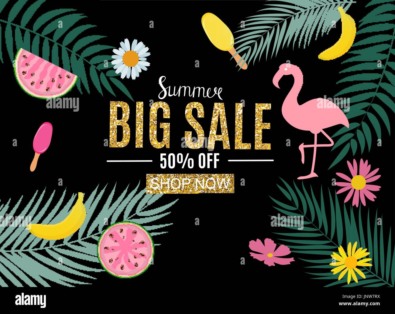 Summer Sale Abstract Banner Background Vector Illustration Stock Vector ...