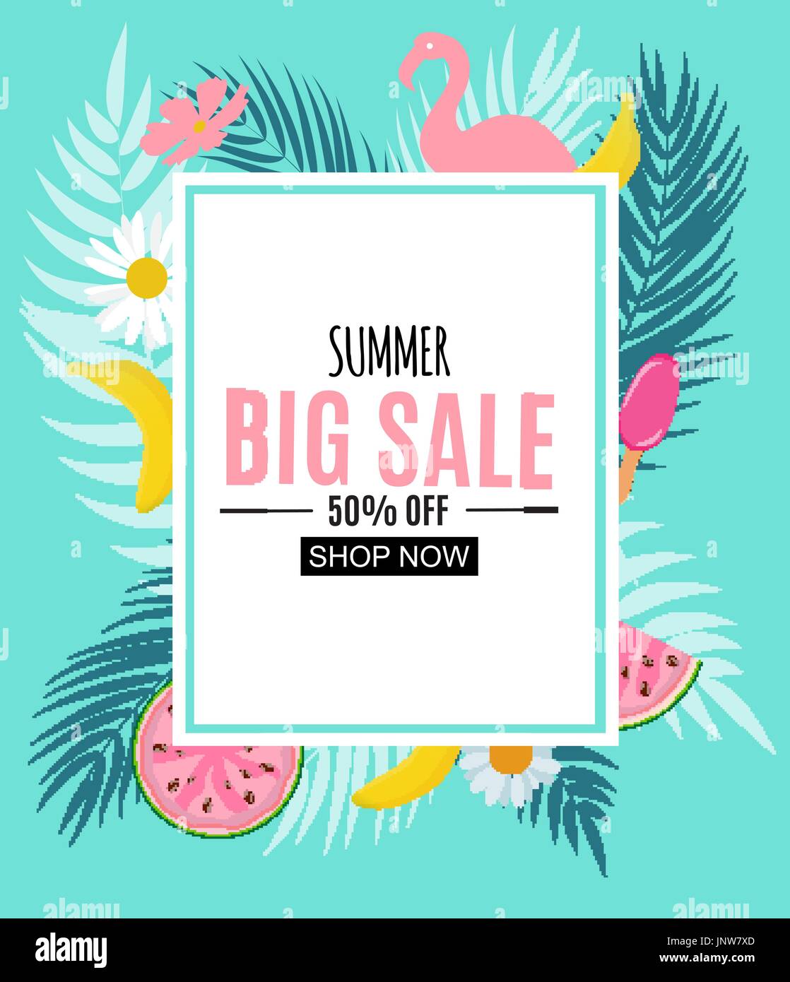 Summer Sale Abstract Banner Background Vector Illustration Stock Vector ...
