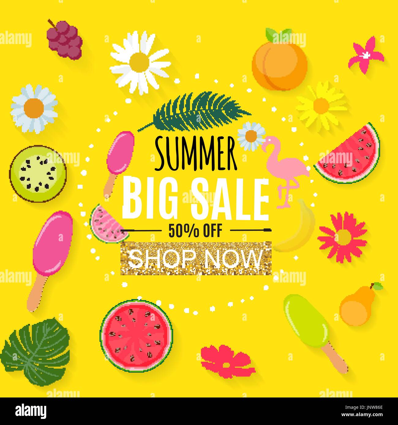 Summer Sale Abstract Banner Background Vector Illustration Stock Vector ...