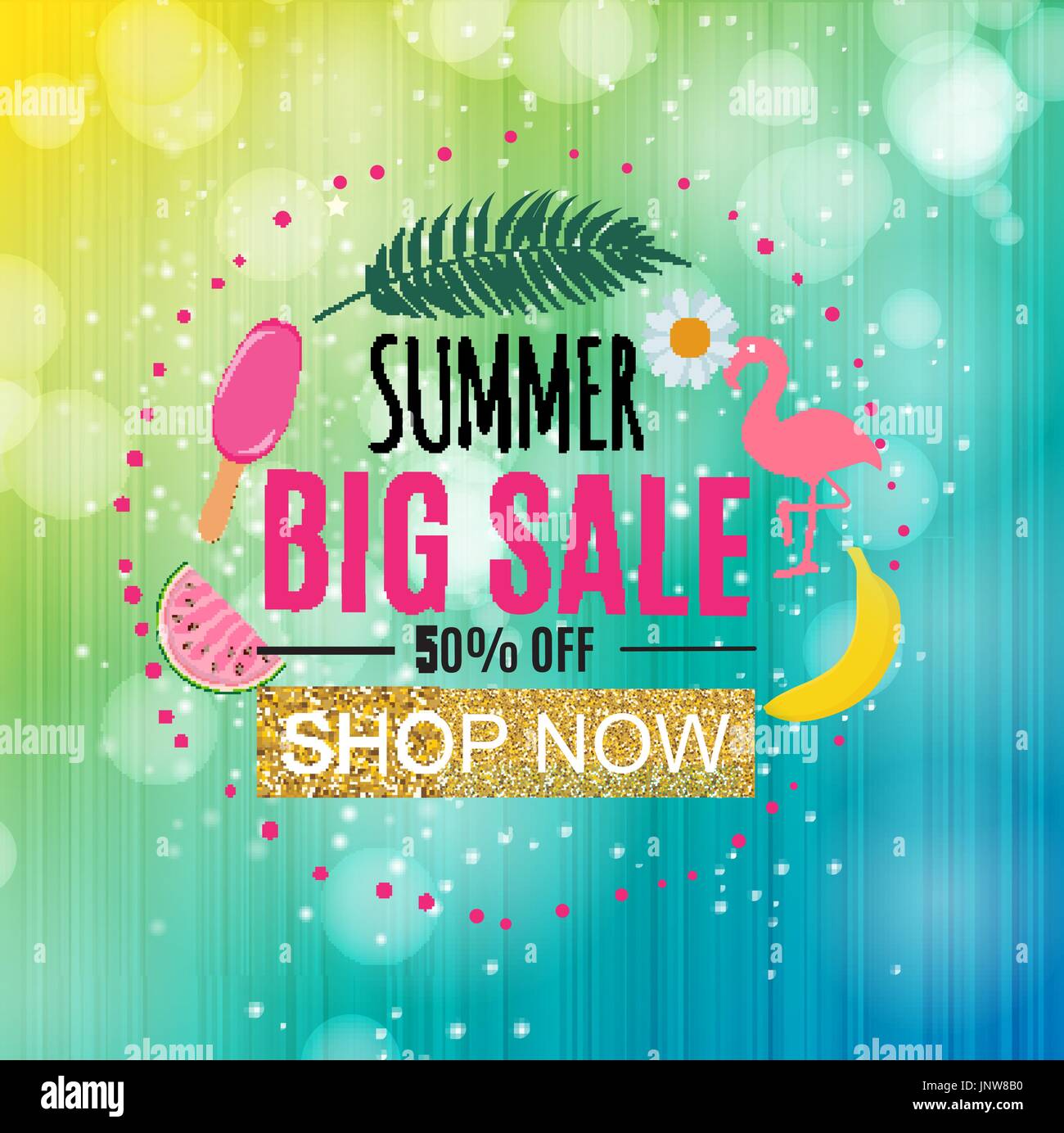 Summer Sale Abstract Banner Background Vector Illustration Stock Vector ...