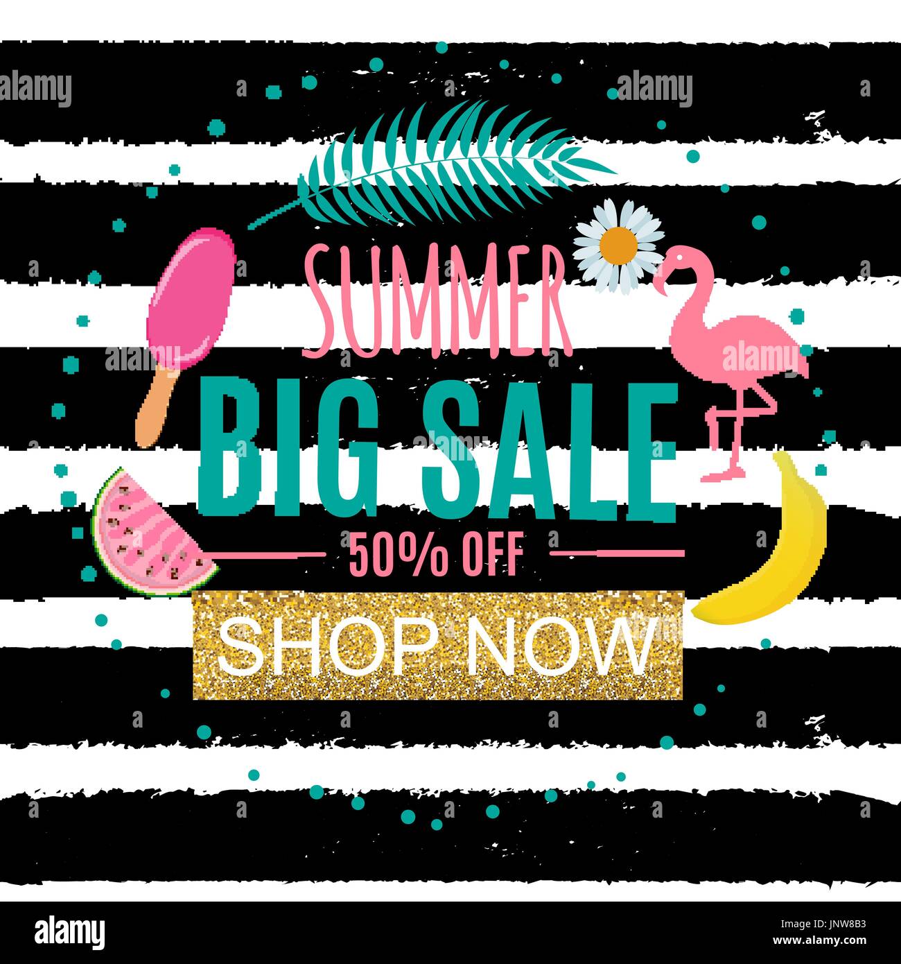 Summer Sale Abstract Banner Background Vector Illustration Stock Vector ...