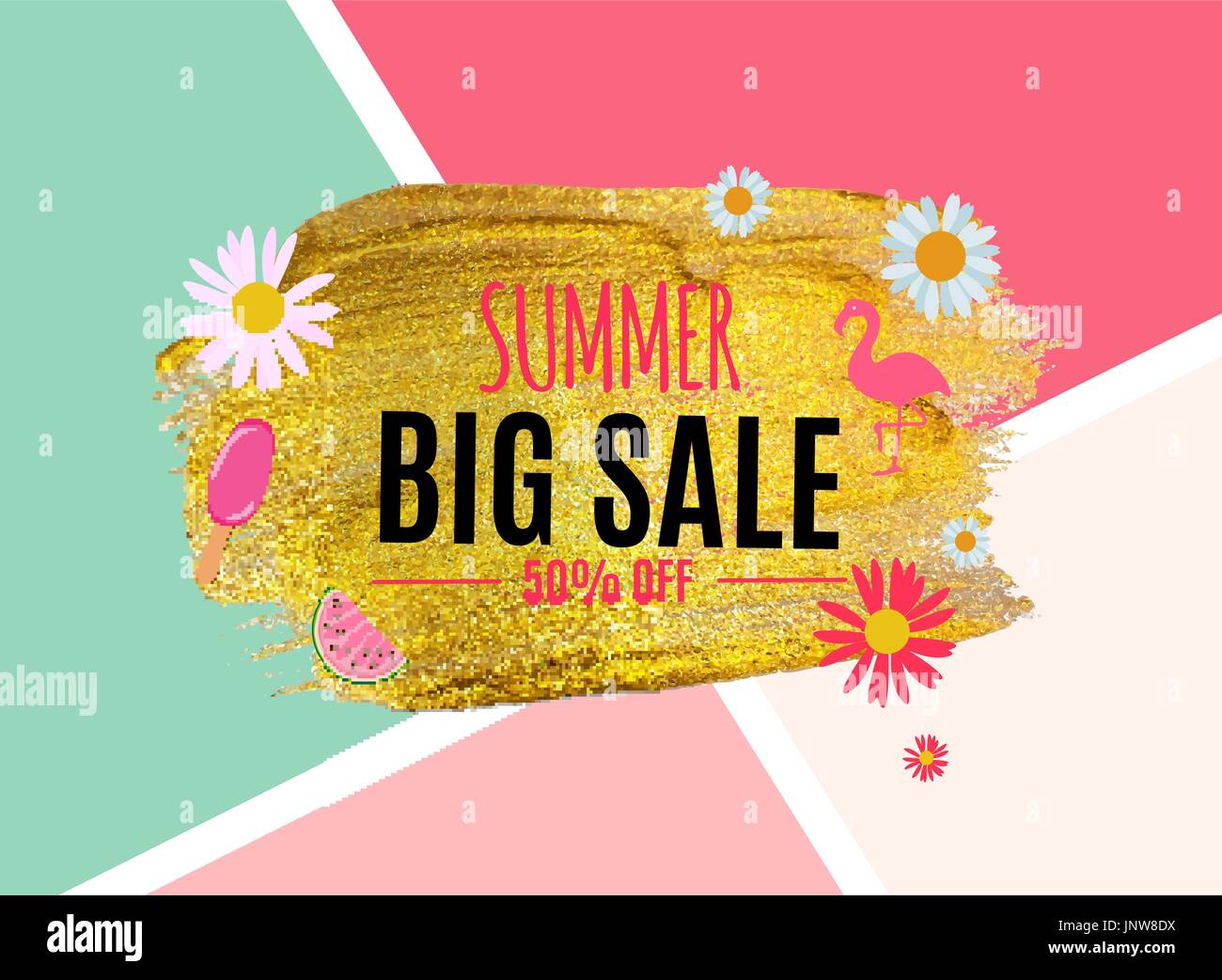 Summer Sale Abstract Banner Background Vector Illustration Stock Vector ...