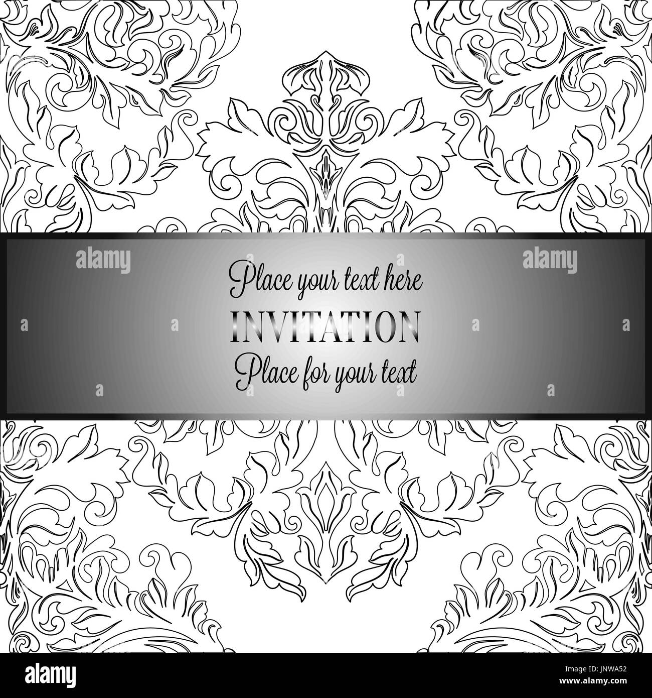 Baroque Background With Antique Luxury Black And White Vintage