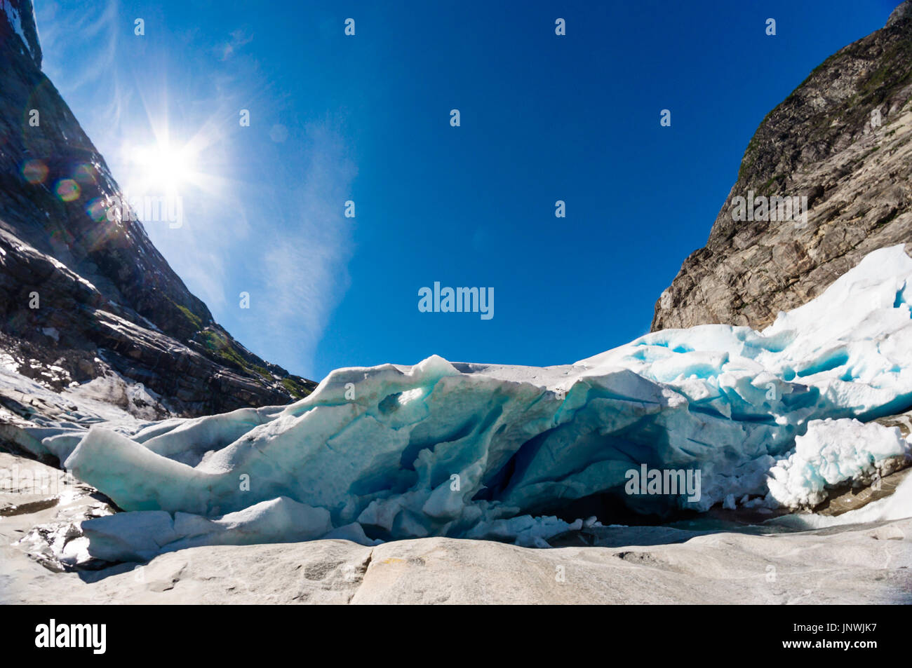 View on Nigardsbreen - Jostedalsbreen glacier in Norway Stock Photo