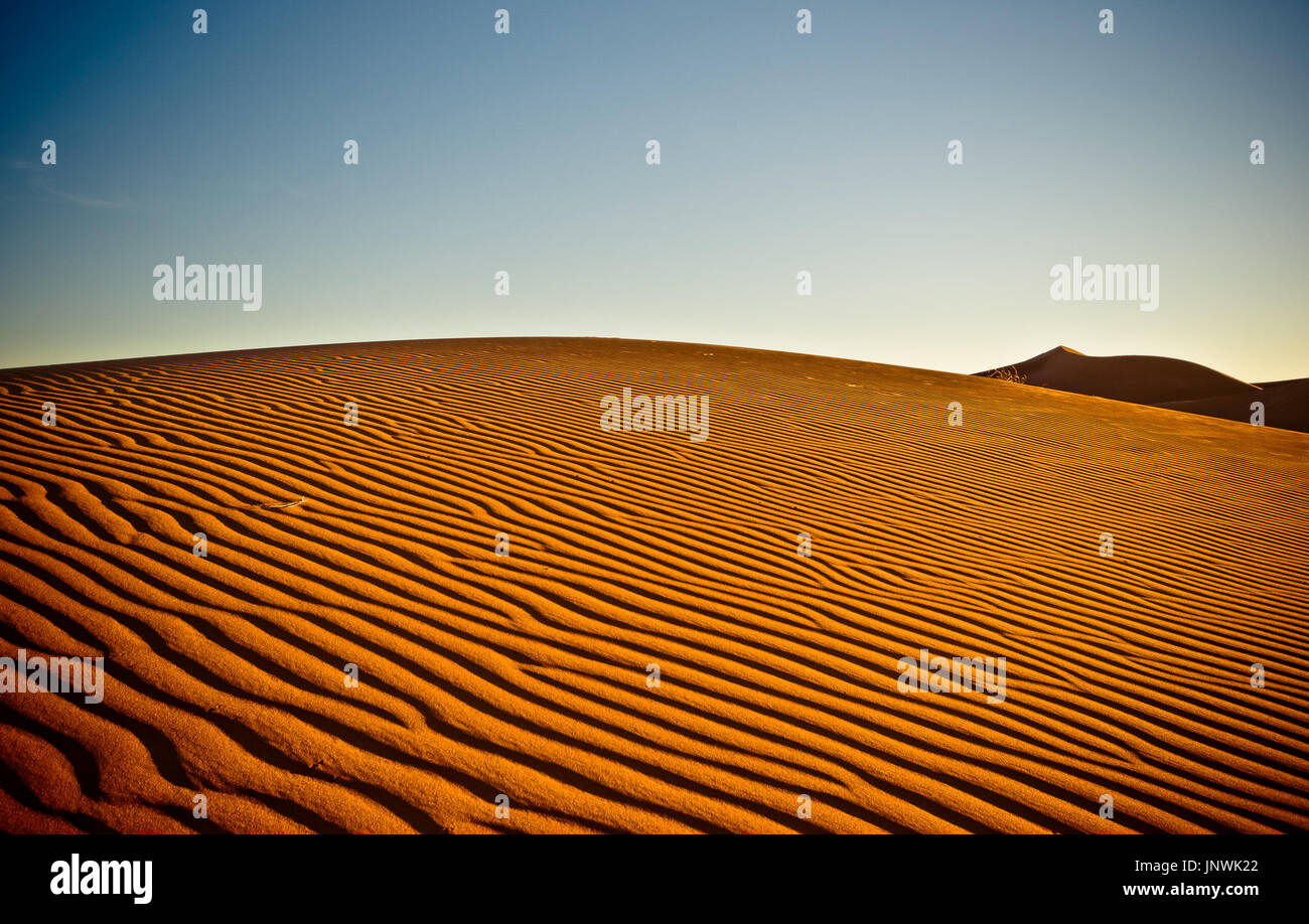 View on dunes in the Sahara desert of Morocco Stock Photo - Alamy