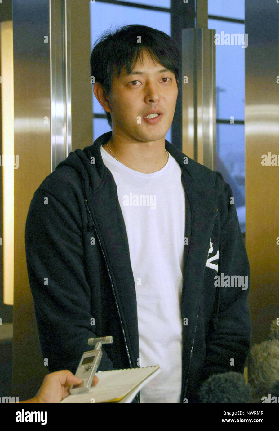 NARITA, Japan Rakuten Eagles righthander Hisashi Iwakuma talks to