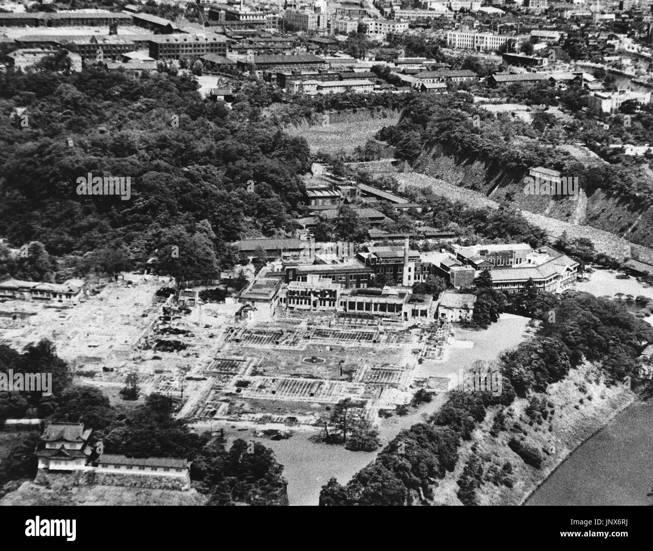 Tokyo Japan A Bird S Eye View Of Scorched Land Surrounding The Imperial Palace In Tokyo After Air Raids The Photo Was Taken In 1945 With Its Specific Date Unknown Kyodo Stock Tokyo Japan A Bird S Eye View Of Scorched Land Surrounding The Imperial Palace In Tokyo After Air Raids The Photo Was Taken In 1945 With Its Specific Date Unknown Kyodo Stock