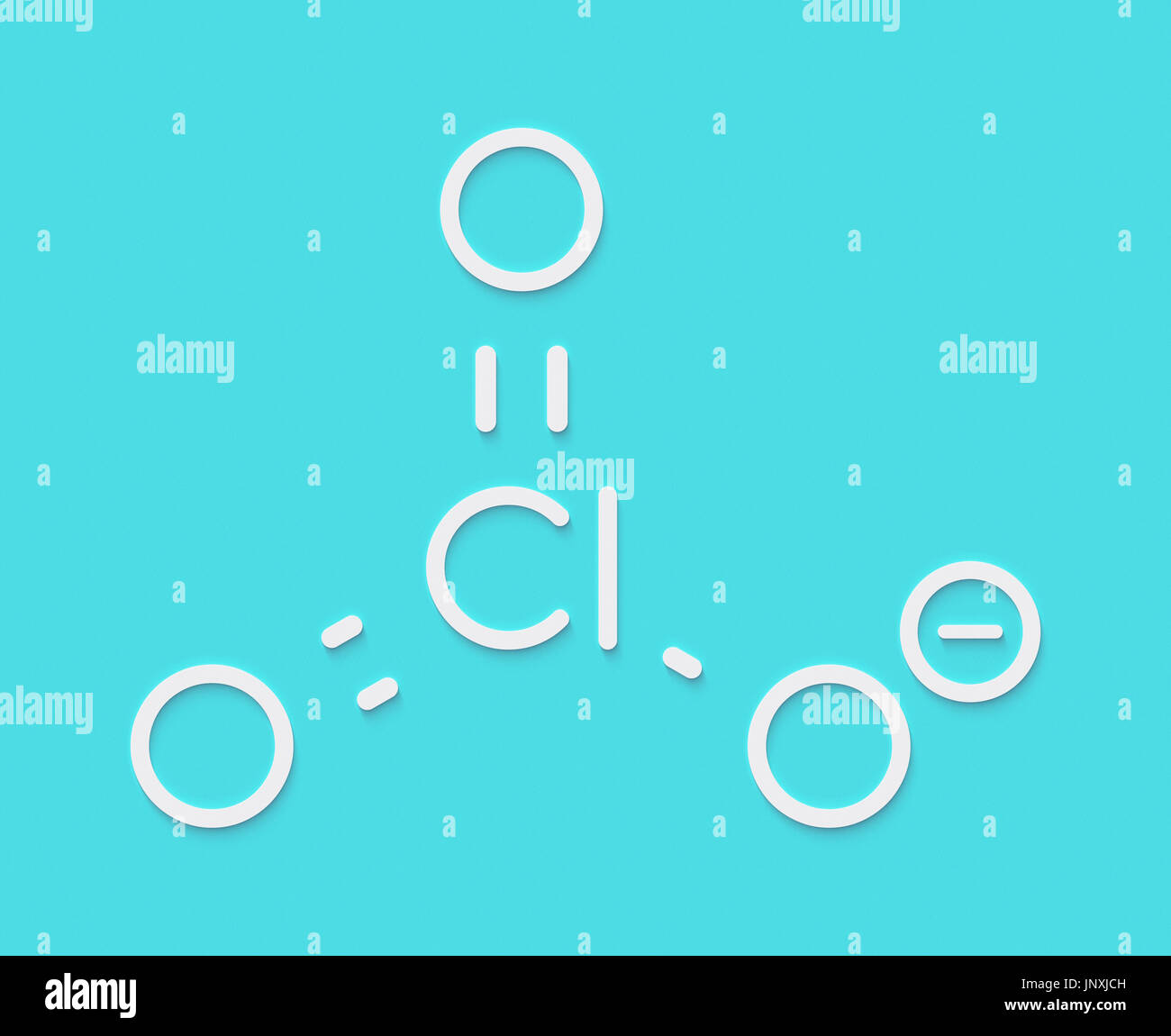 Chlorate anion, chemical structure. Skeletal formula Stock Photo Alamy