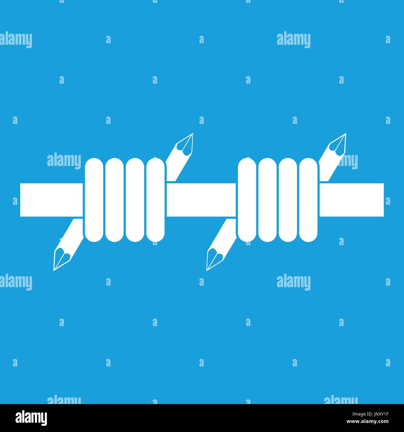 Barbed wire icon white Stock Vector Image & Art - Alamy
