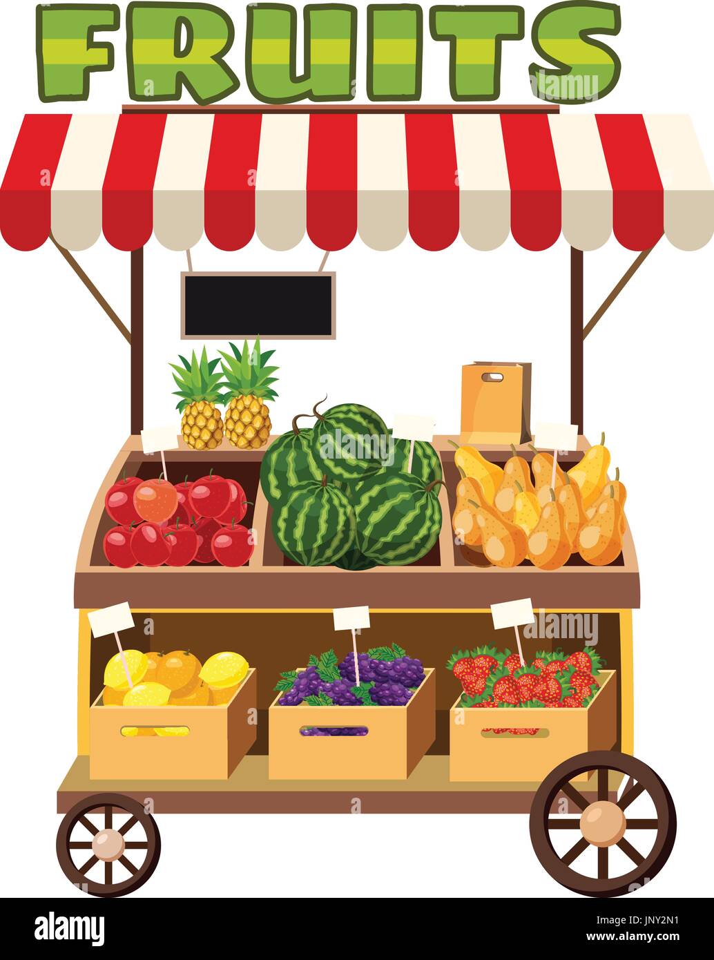 Fruit Stall Stock Vector Images Alamy