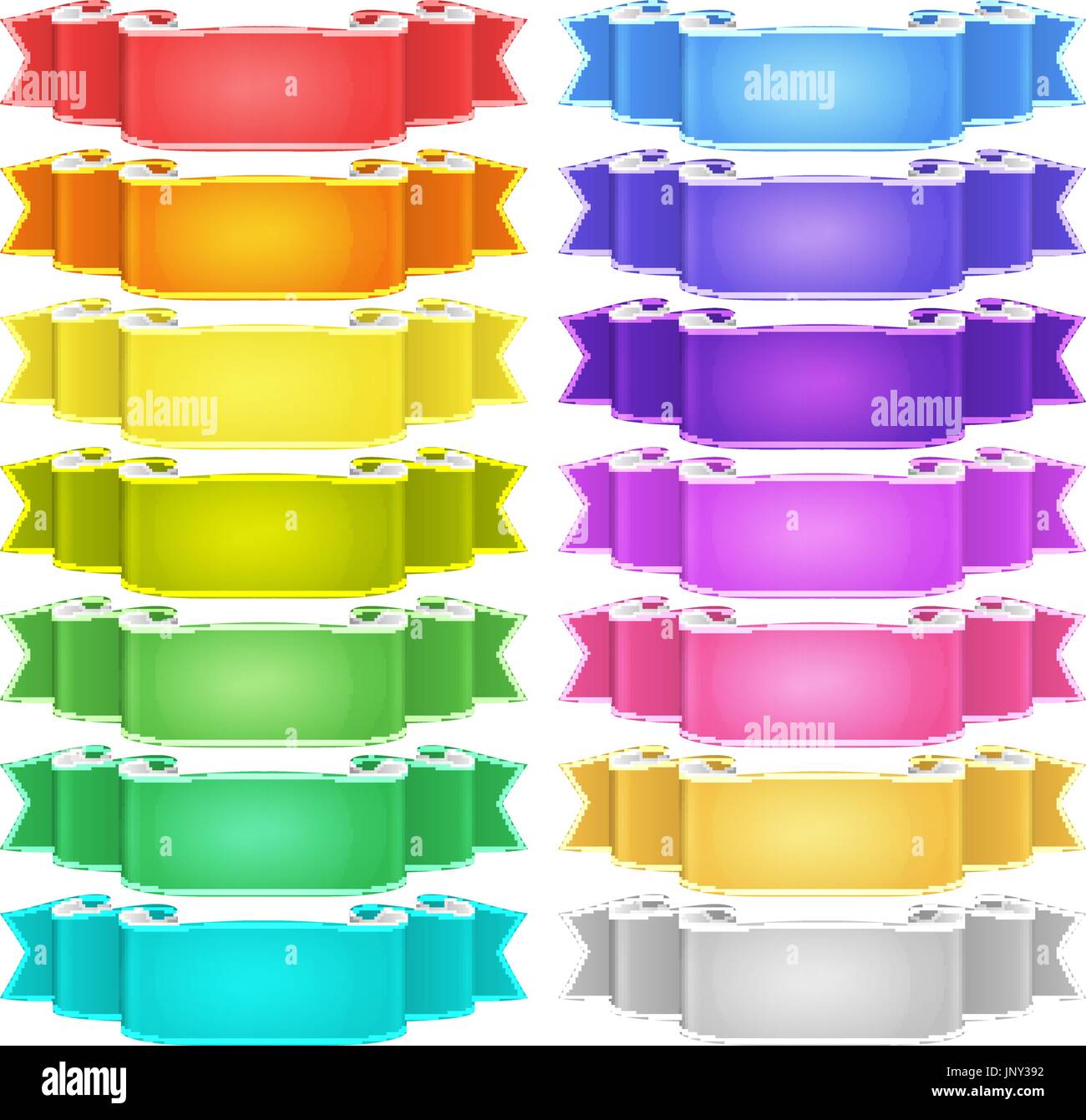 isolated vector colored satin ribbons set Stock Vector Image & Art - Alamy