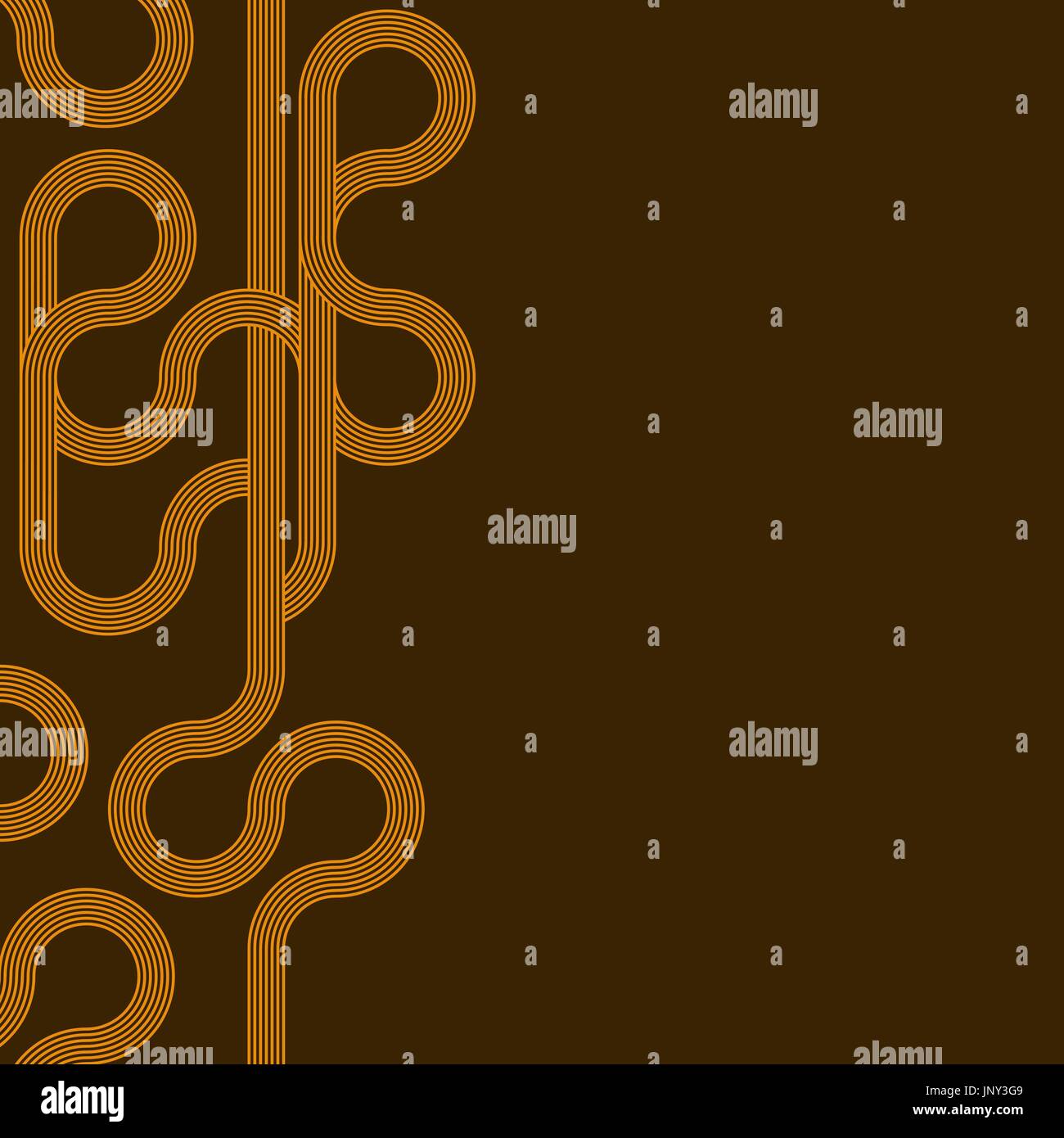 abstract vector background with stripes pattern - brown Stock Vector