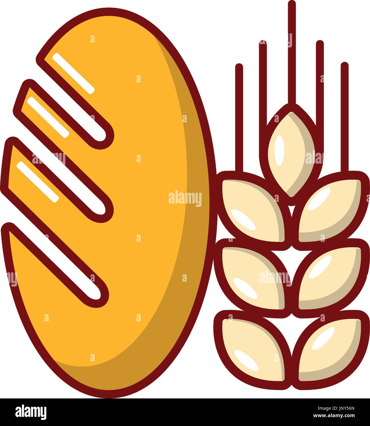 Bread wheat icon, cartoon style Stock Vector Image & Art - Alamy