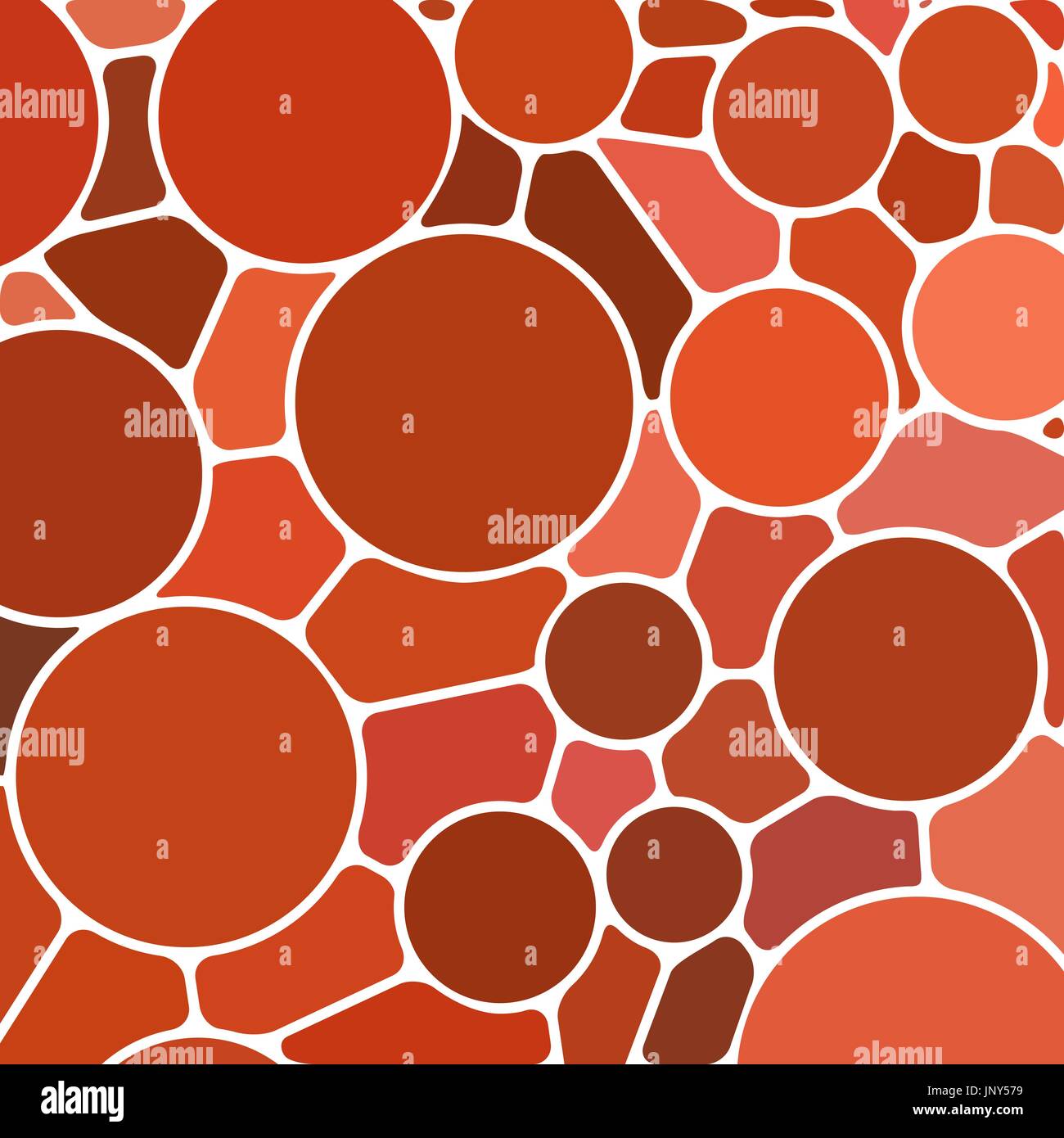 abstract vector stained-glass mosaic background - orange circles Stock ...