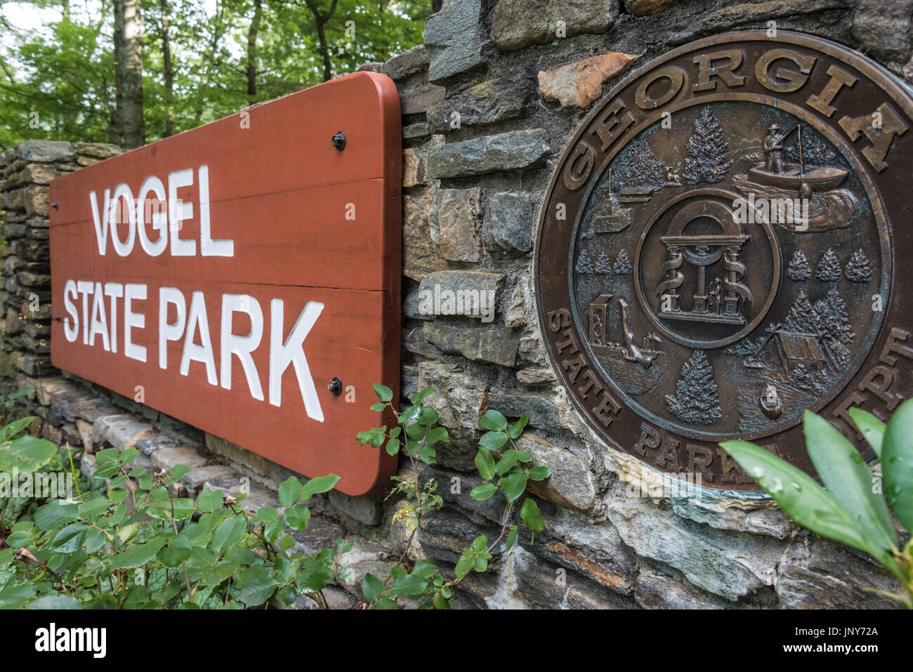Historic Vogel State Park, one of the first two parks in the Georgia State Park system. (USA) Stock Photo