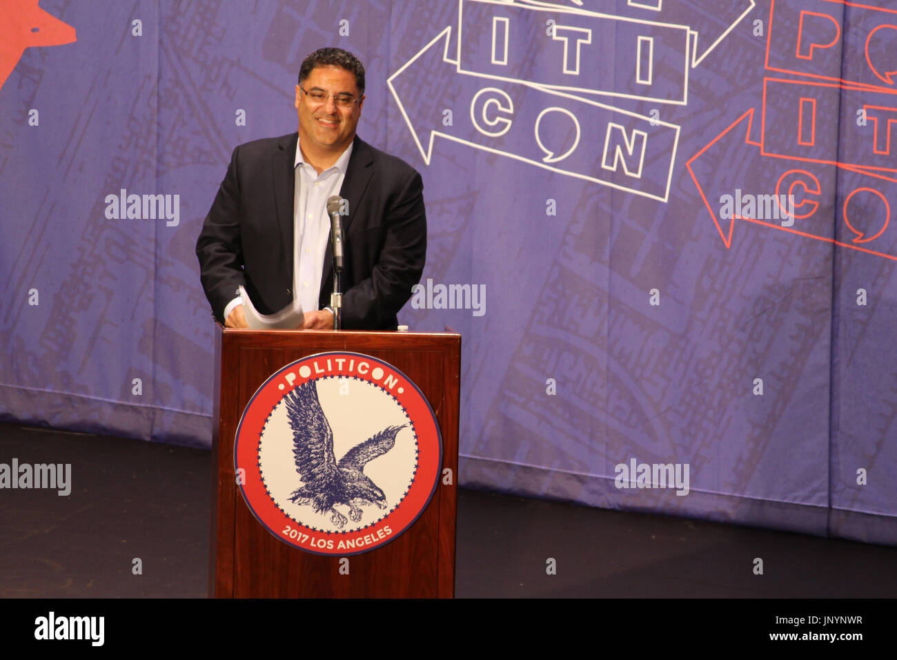 Pasadena, CA. 30th July, 2017. Cenk Uygur of Young Turks. Credit: Todd Felderstein Credit: Todd Felderstein/Alamy Live News Stock Photo