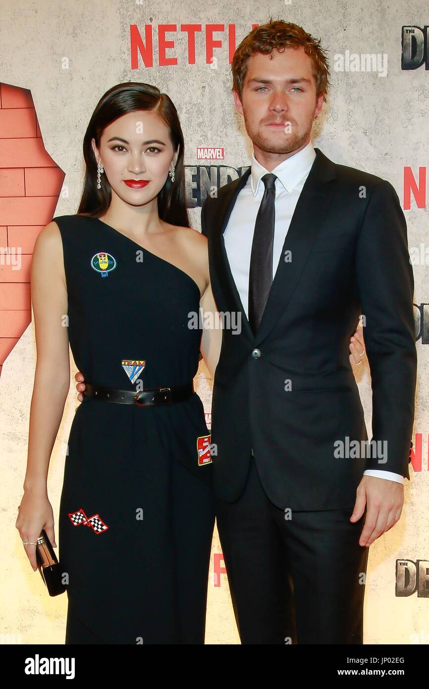New York, NY, USA. 31st July, 2017. Jessica Henwick, Finn Jones at arrivals for Netflix's Premiere of Marvel's THE DEFENDERS, BMCC Tribeca Performing Arts Center, New York, NY July 31, 2017. Credit: Jason Mendez/Everett Collection/Alamy Live News Stock Photo