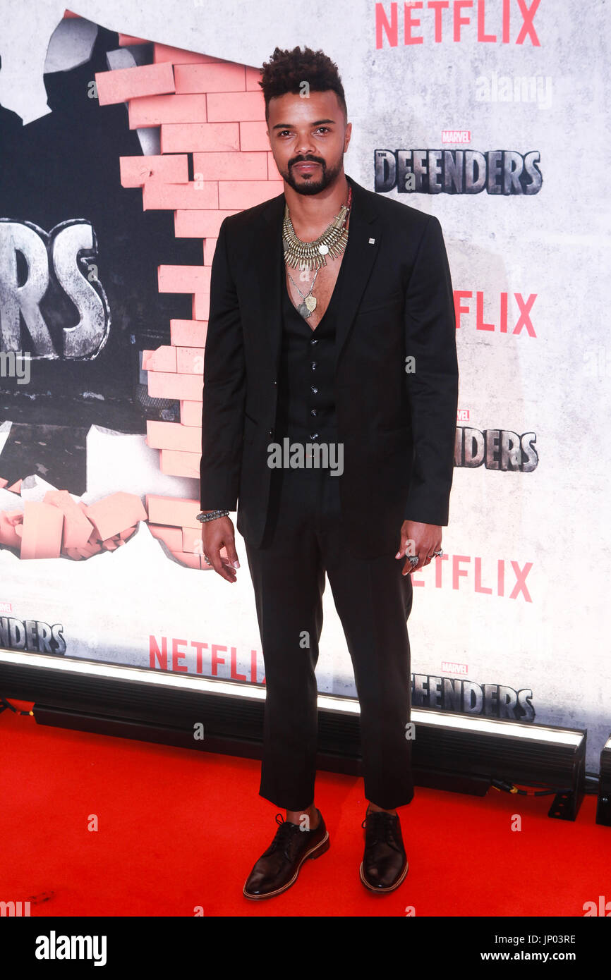 New York, NY, USA. 31st July, 2017. Eka Darville at Marvel's The Defenders New York Premiere at Tribeca Performing Arts Center on July 31, 2017 in New York City. Credit: Diego Corredor/Media Punch/Alamy Live News Stock Photo