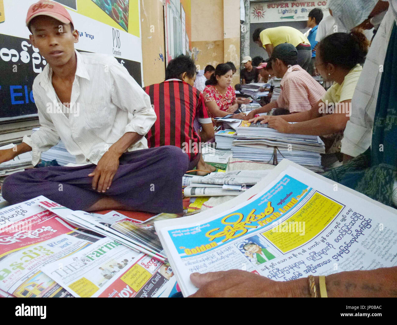 YANGON, Myanmar Photo shows editions of privately run daily