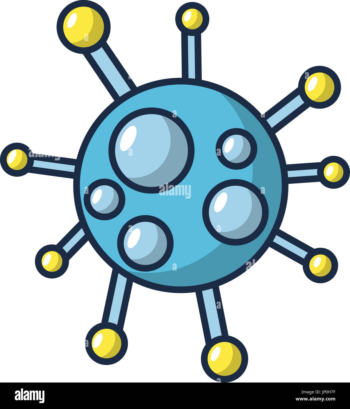 Round viral bacteria icon, cartoon style Stock Vector Image & Art - Alamy