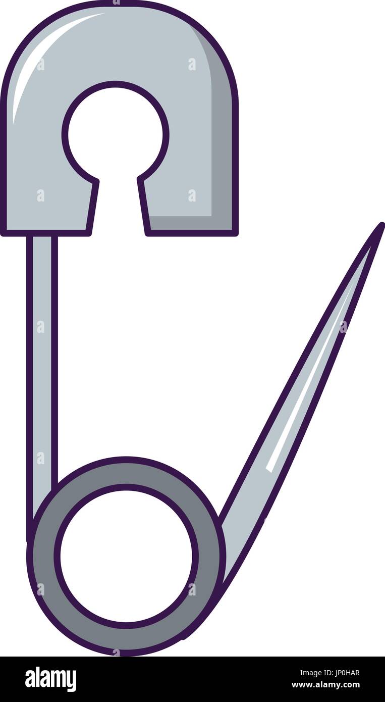 Safety pin icon, cartoon style Stock Vector Image & Art - Alamy