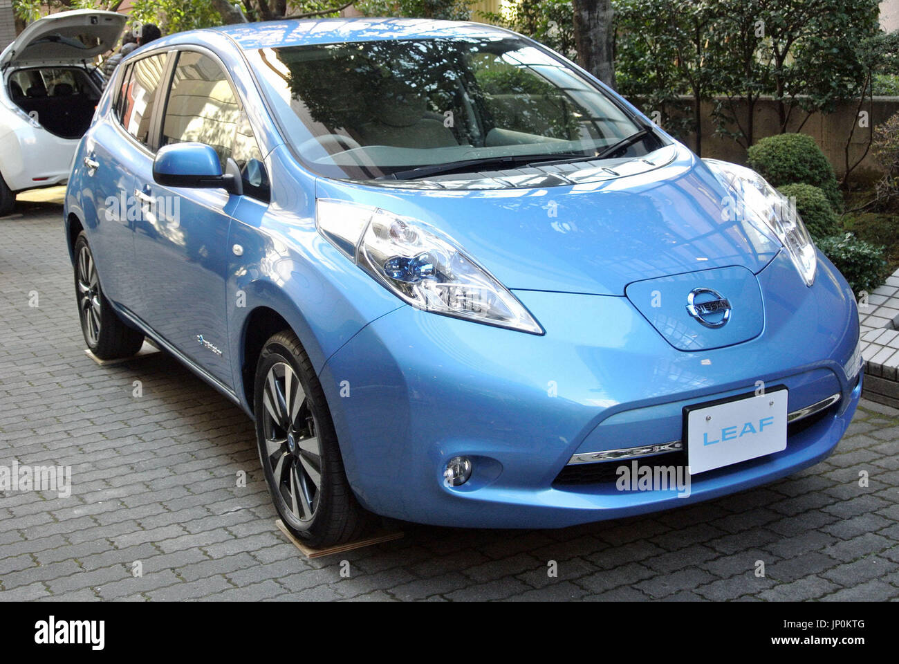 TOKYO, Japan Nissan Motor Co. unveils a restyled Leaf electric car in