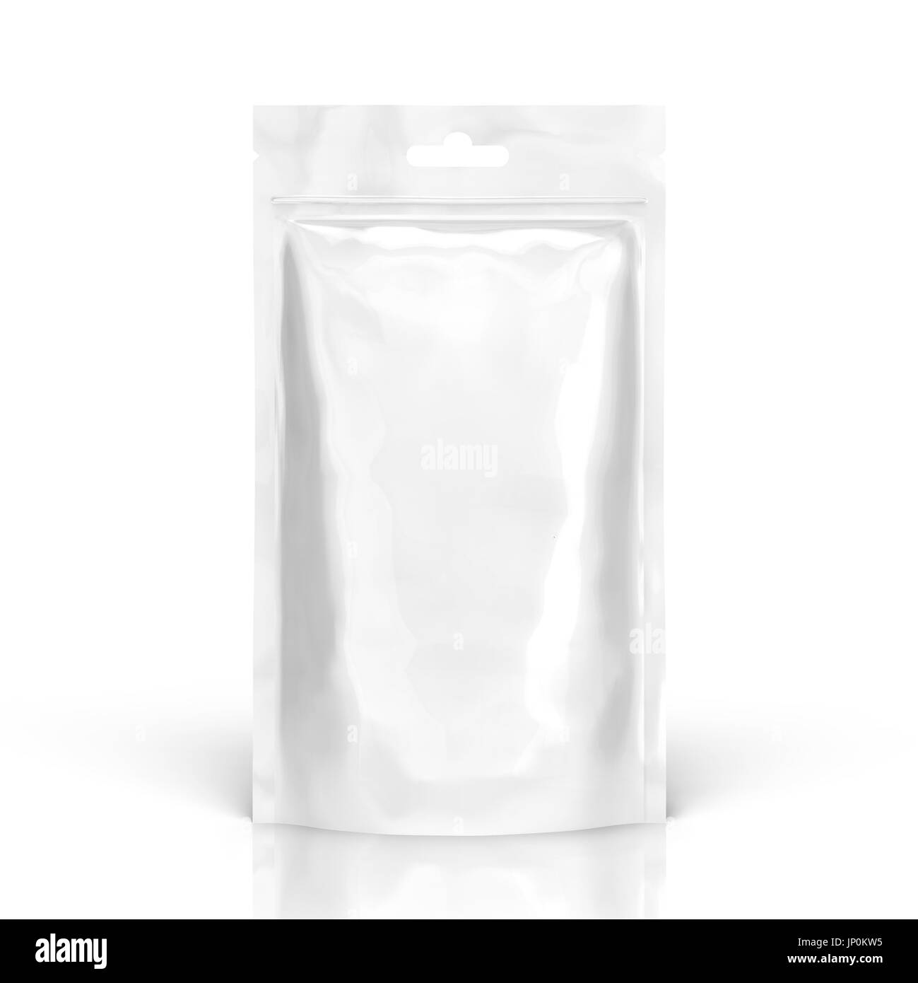 Blank Zipper pouch single blank foil bag template mockup for