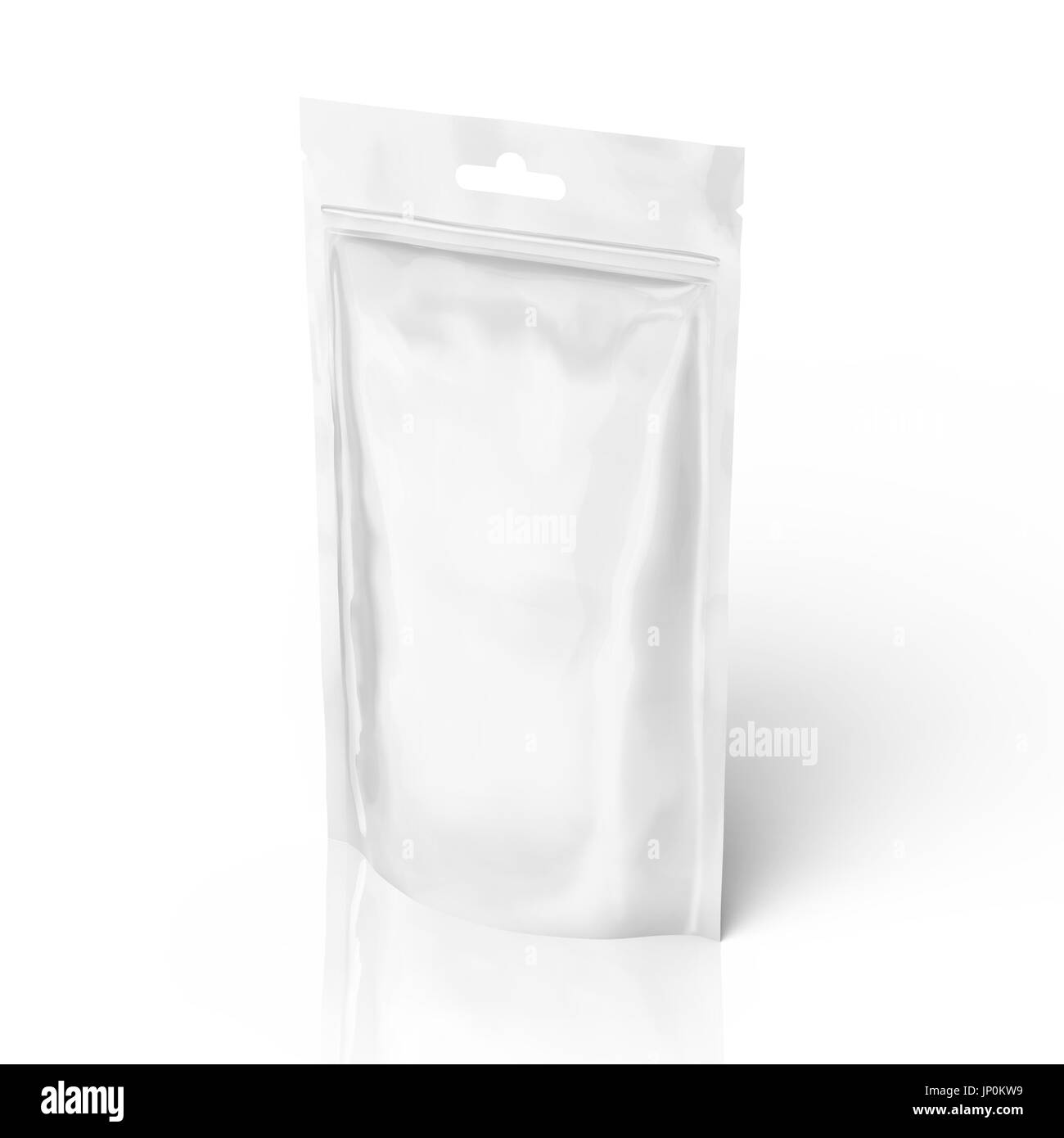 Blank Zipper pouch, single blank foil bag template mockup for design