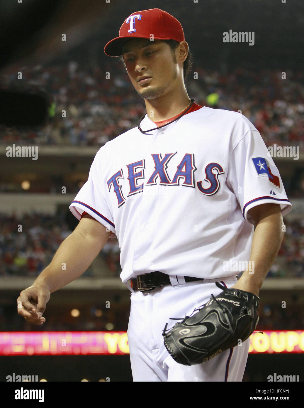 ARLINGTON, United States - Texas Rangers starter Yu Darvish returns to ...