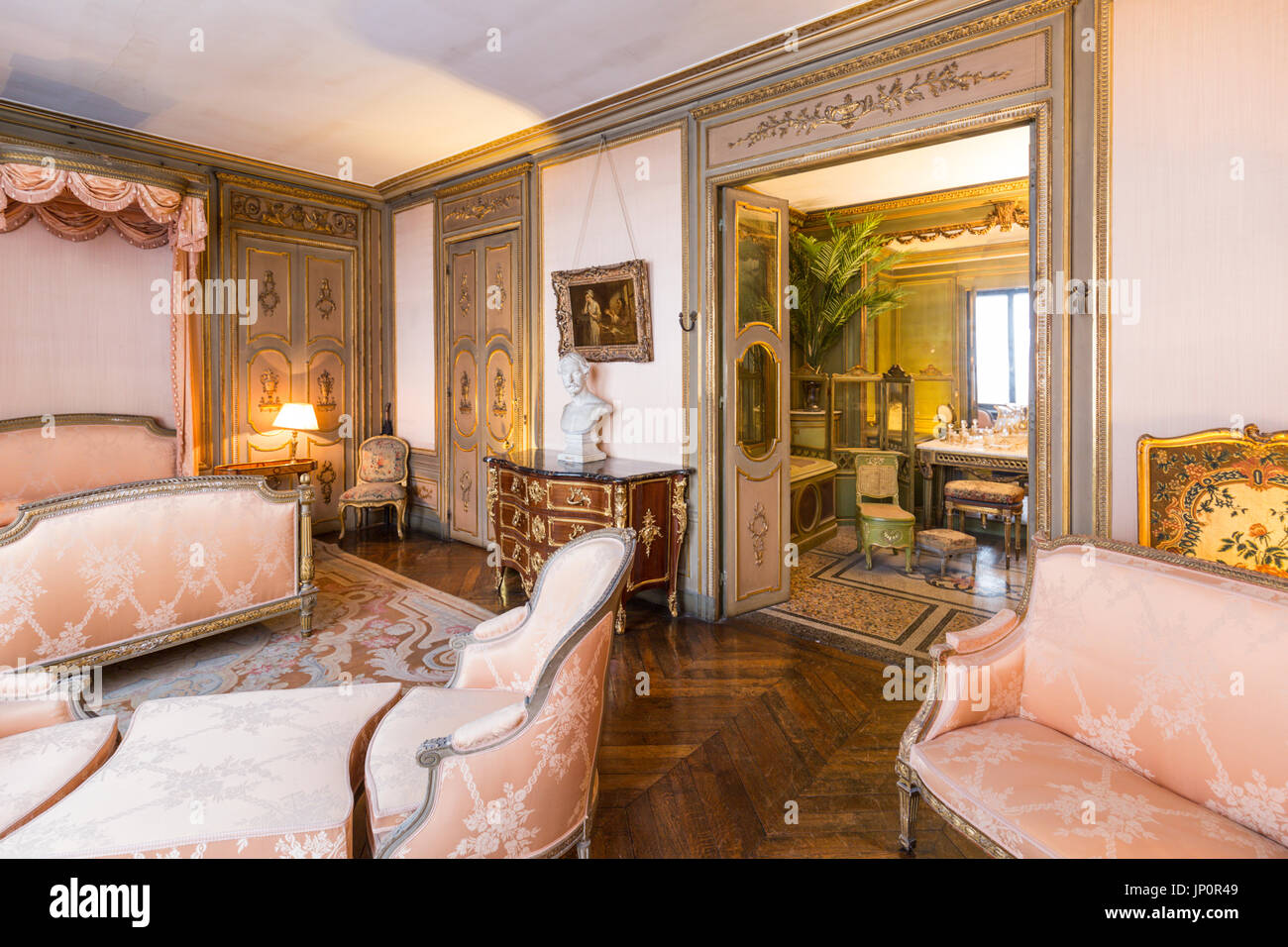 Paris, France - March 3, 2016: Edouard's Bedroom at the Jacquemart ...