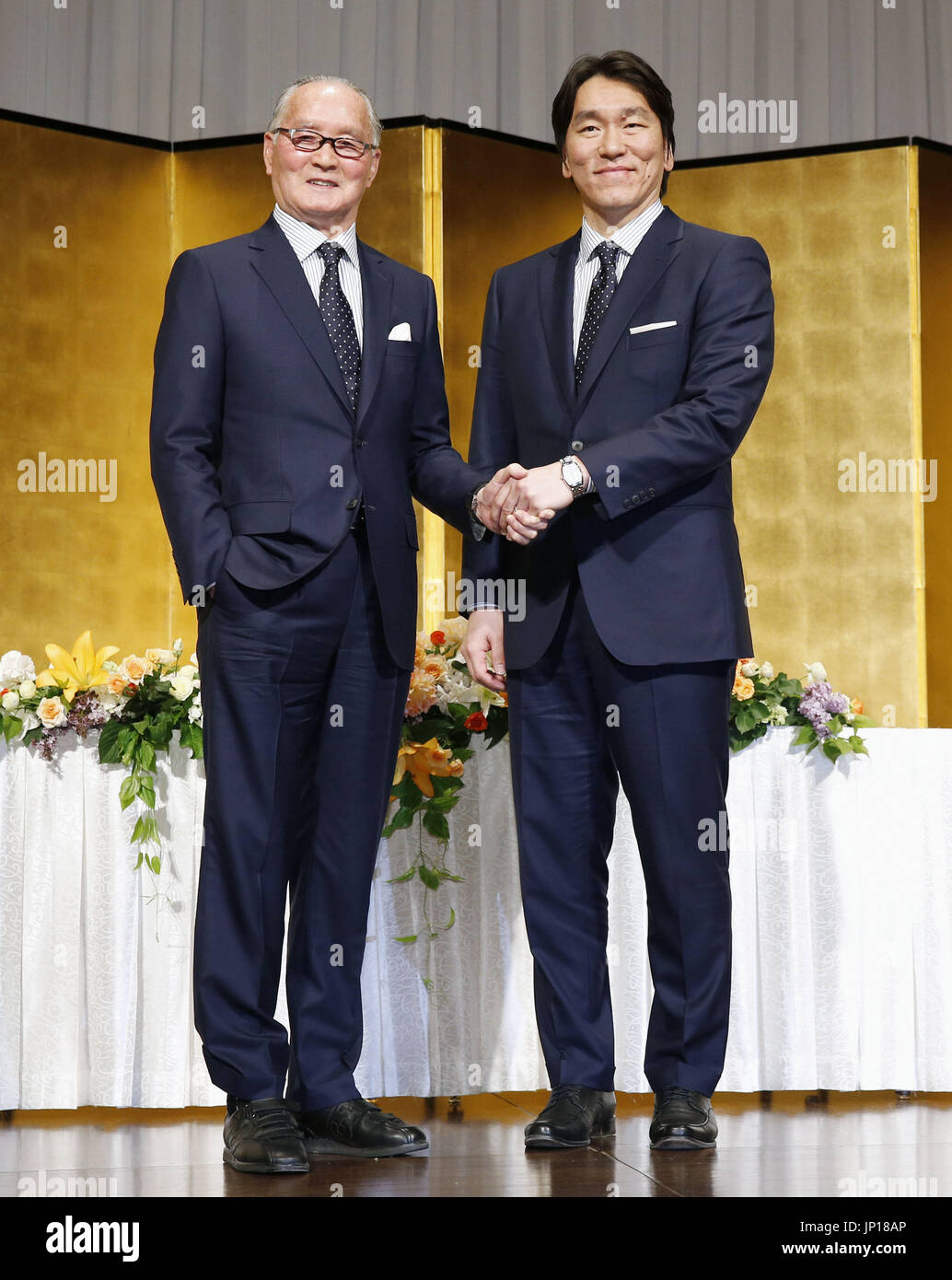 Tokyo japan former professional baseball players hideki matsui r and Tokyo japan former professional baseball players hideki matsui r and