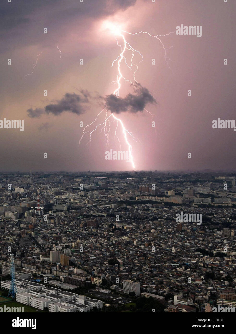 TOKYO, Japan - Photo taken from a Kyodo News helicopter over Tokyo's ...