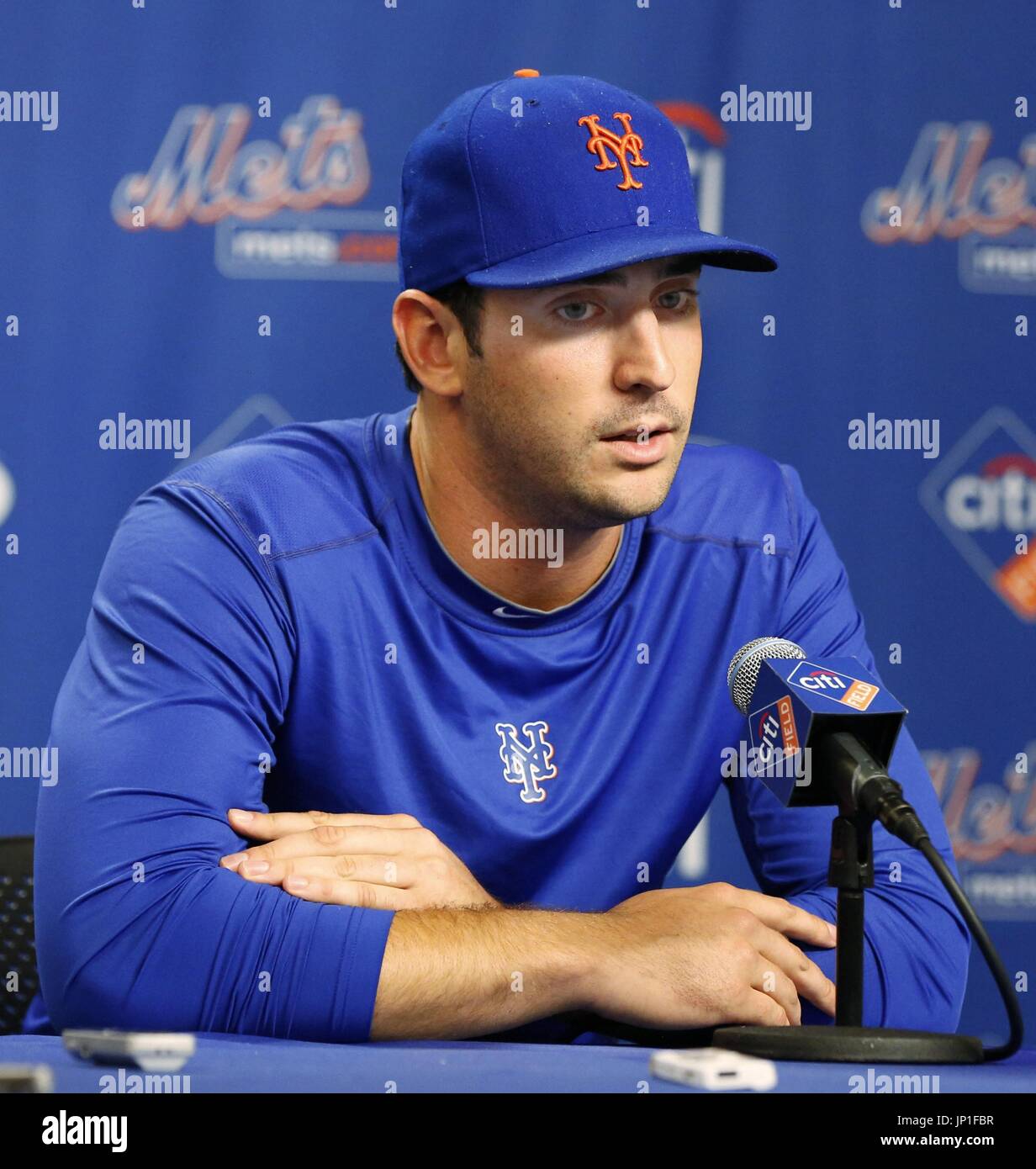 New York Mets pitcher Matt Harvey (28) during game against the Philadelphia  Phillies at Citi Field in Queens, New York; July 21, 2013. Mets defeated  Phillies 5-0. (AP Photo/Tomasso DeRosa Stock Photo - Alamy