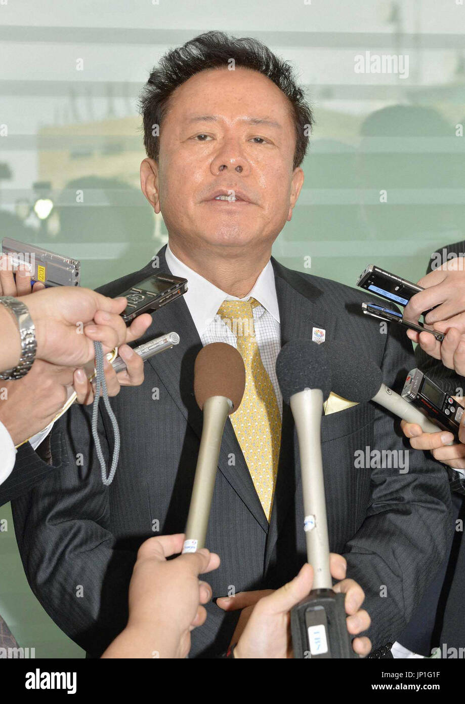 BUENOS AIRES, Argentina - Tokyo Gov. Naoki Inose speaks with reporters ...