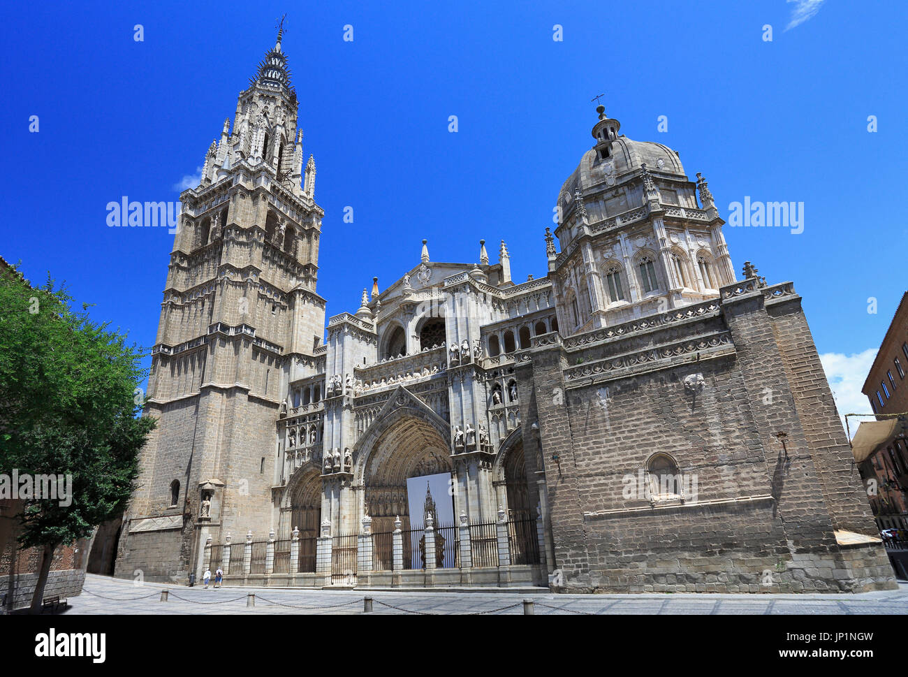 The Primate Cathedral of Saint Mary of Toledo (Catedral Primada Santa Maria de Toledo), a Roman Catholic cathedral in Toledo, Spain. Stock Photo