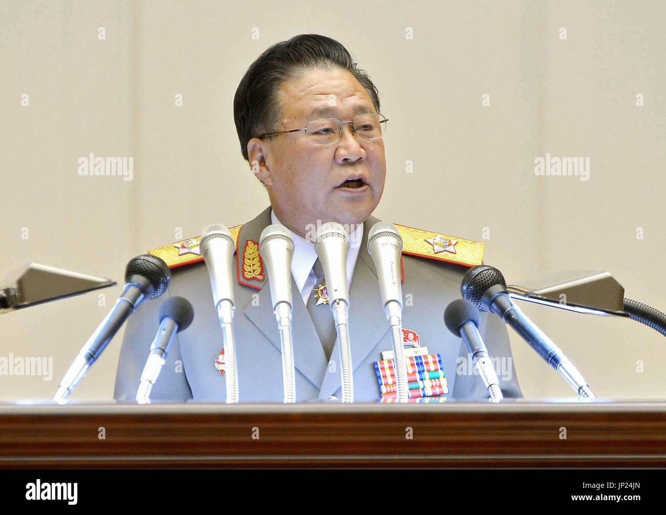 Pyongyang North Korea North Korean Vice Marshal Choe Ryong Hae Representing The Country S