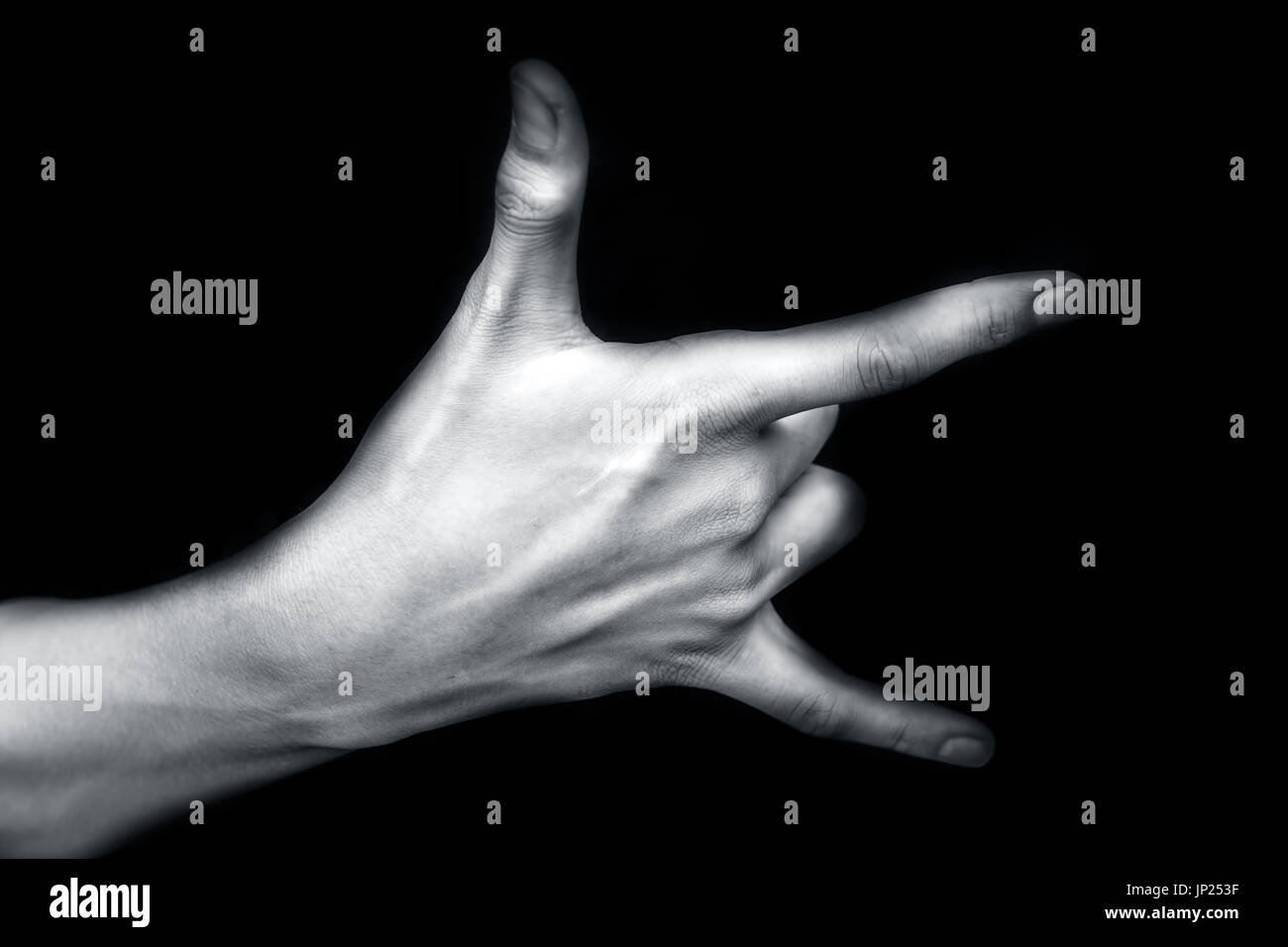 Human hand in symbolic gesture Stock Photo - Alamy