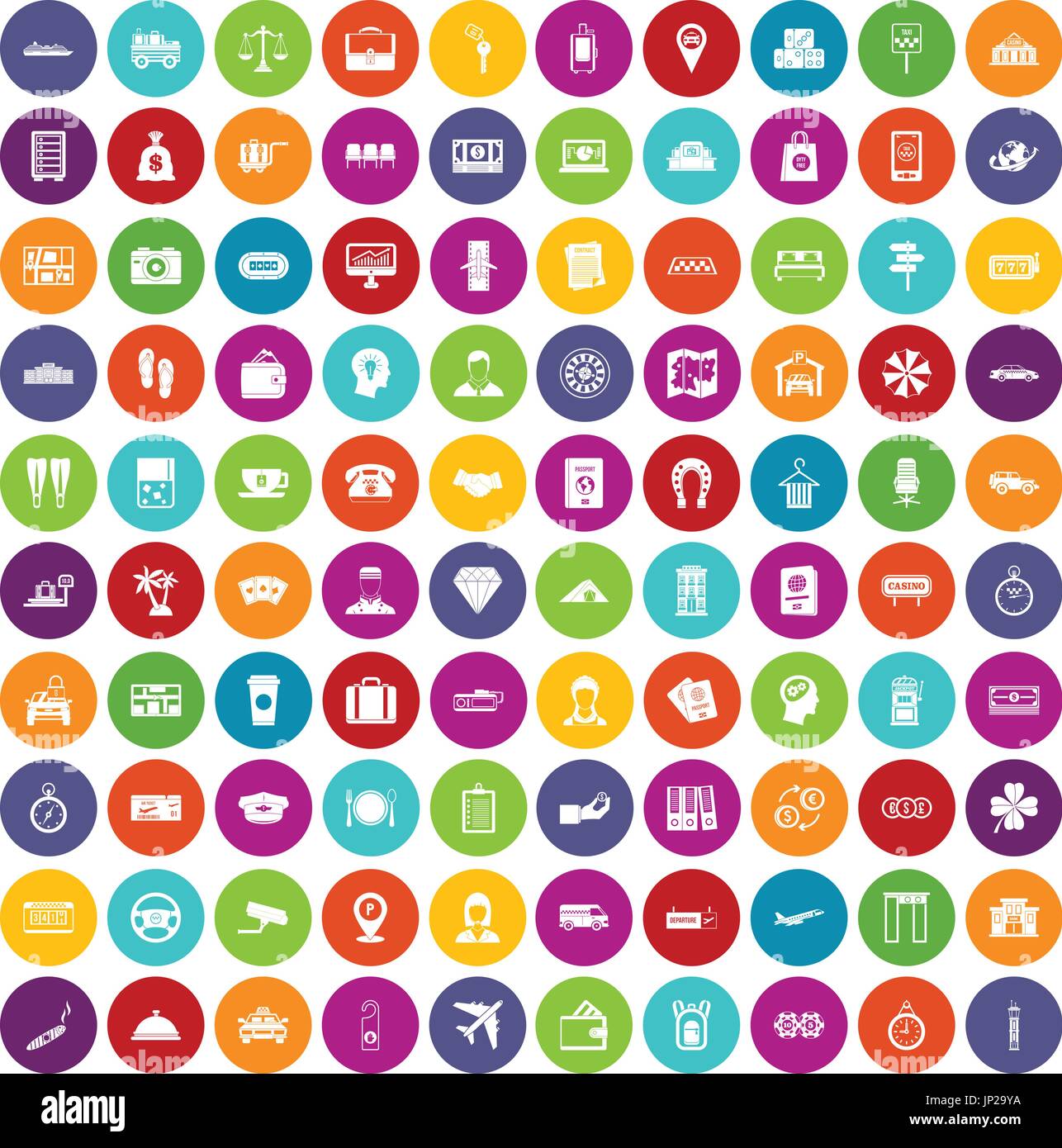 100 paying money icons set color Stock Vector Image & Art - Alamy
