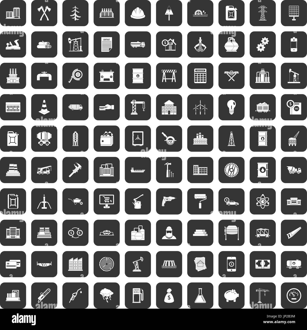 100 plant icons set black Stock Vector Image & Art - Alamy