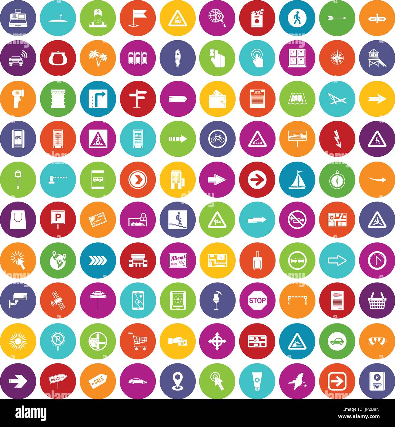 100 pointers icons set color Stock Vector Image & Art - Alamy