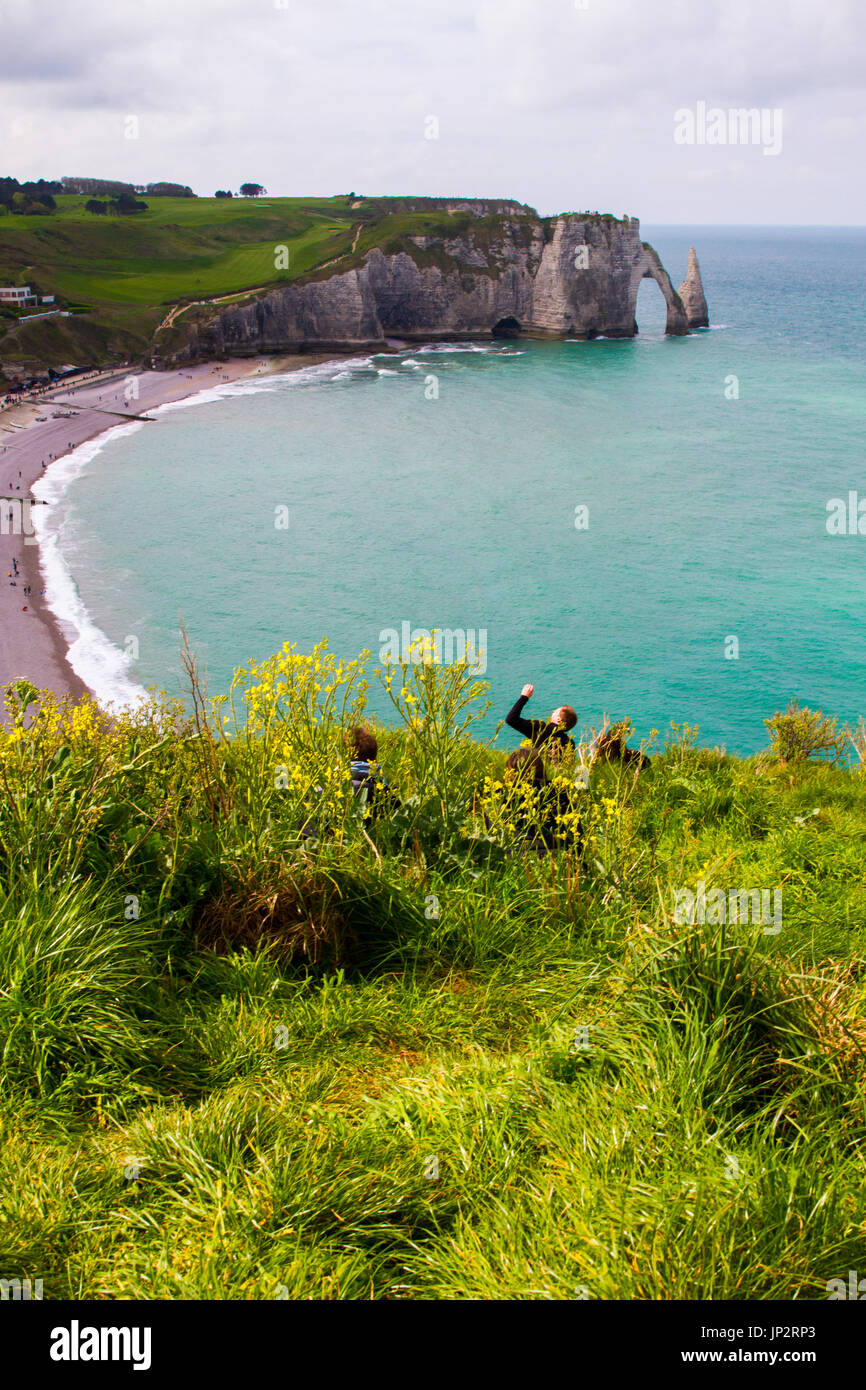 Etretat chalk cliffs including hi-res stock photography and images - Alamy