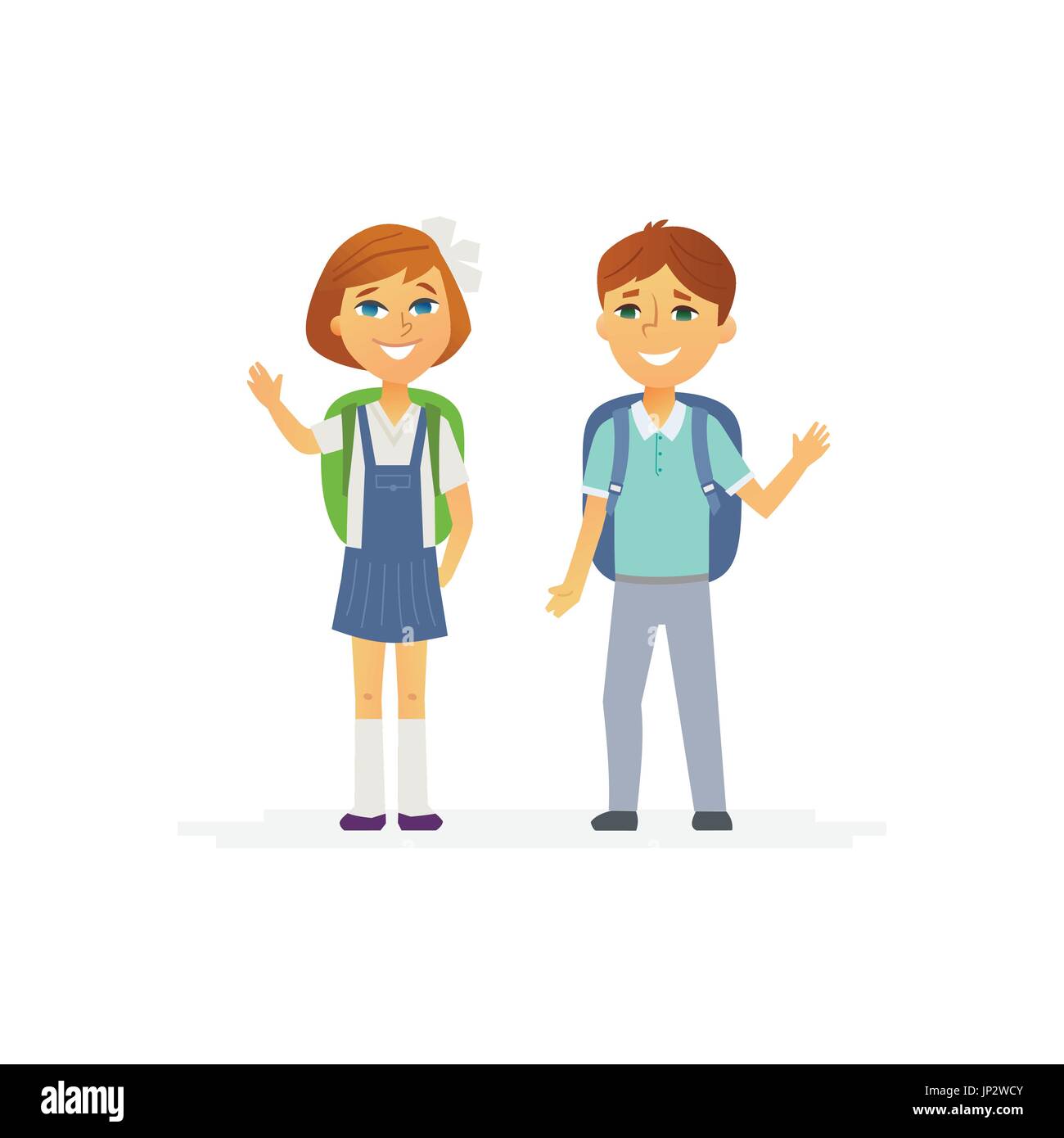 Girl boy junior high Stock Vector Images - Alamy