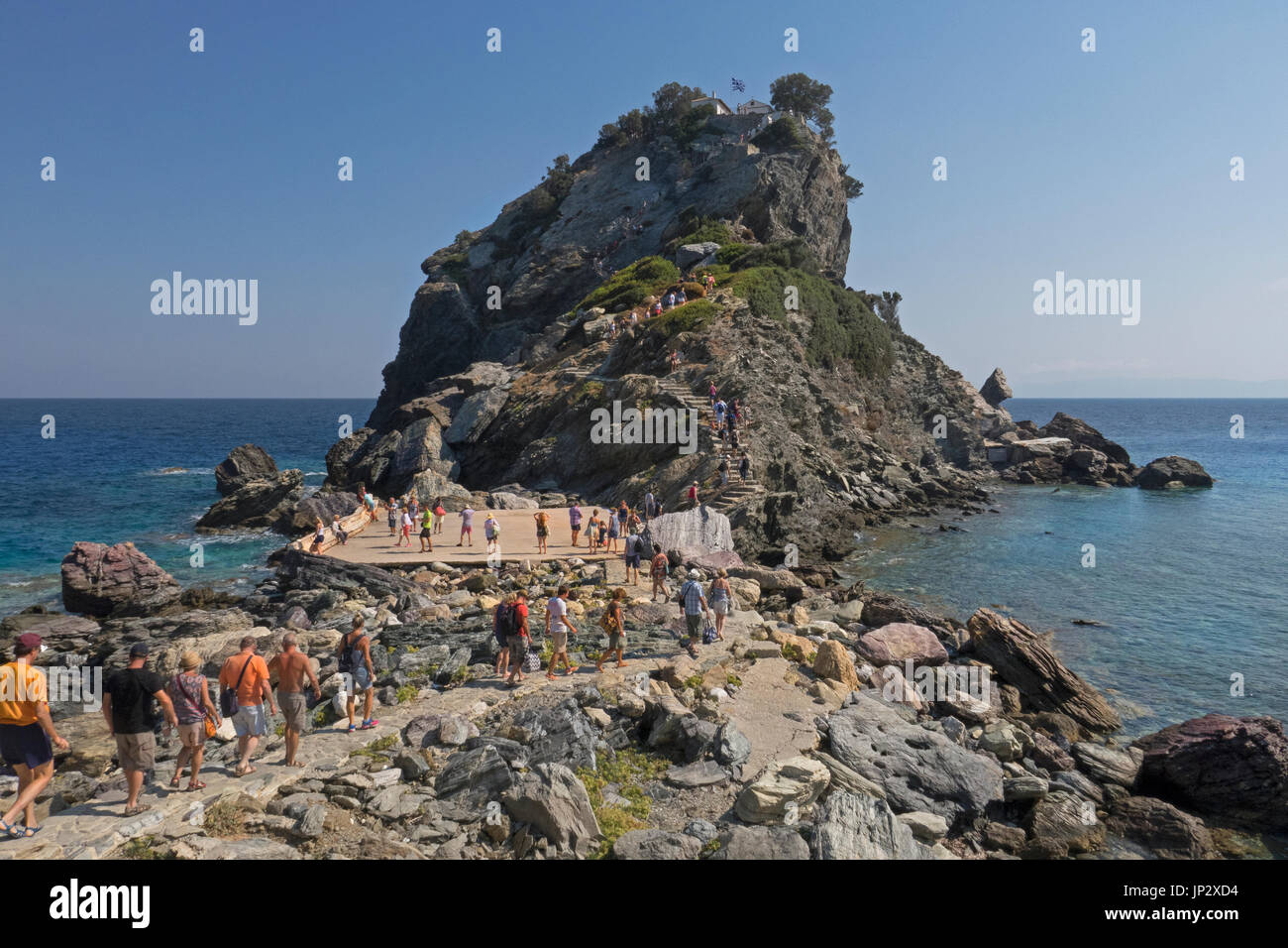 Mamma Mia Agios Ioannis church , Skopelos Island Sporades Greece Stock  Photo - Alamy