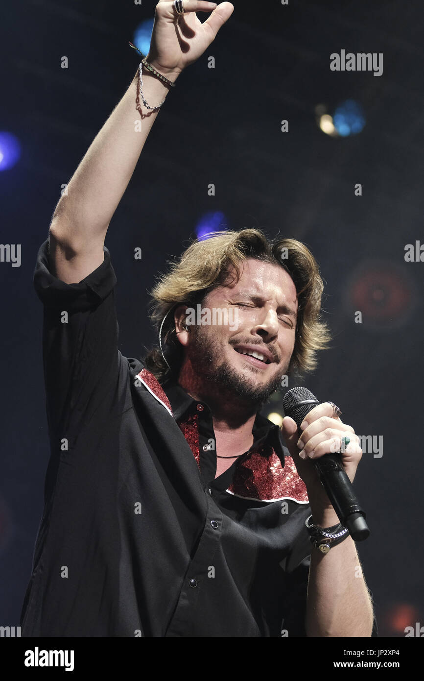 Manuel Carrasco performing in concert at Sports Palace Madrid  Featuring: Manuel Carrasco Where: Madrid, Spain When: 29 Jun 2017 Credit: Oscar Gonzalez/WENN.com Stock Photo