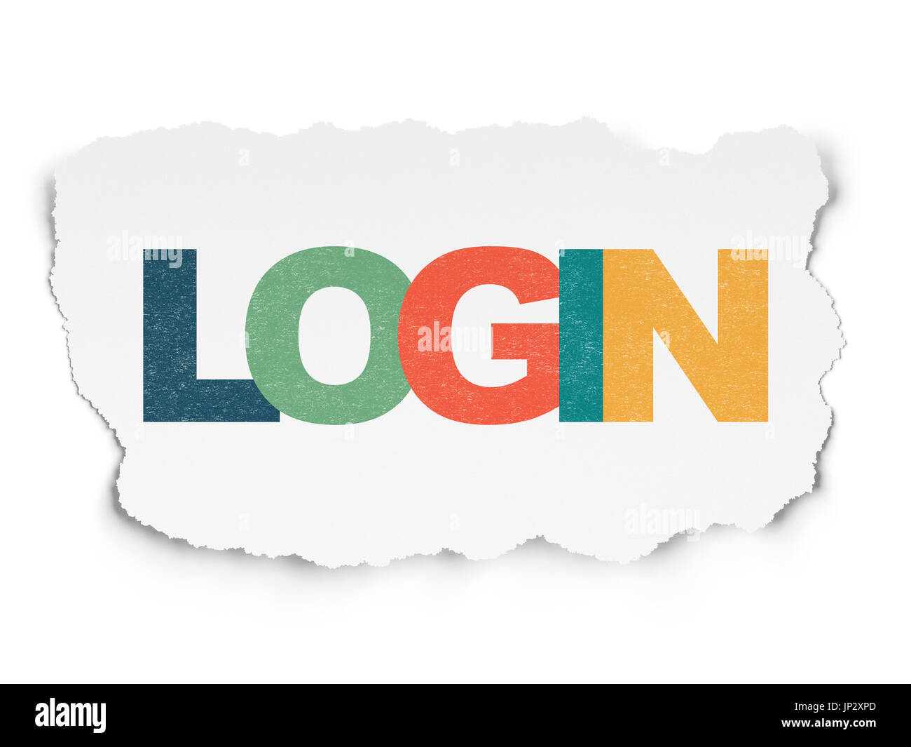 Safety concept: Login on Torn Paper background Stock Photo - Alamy