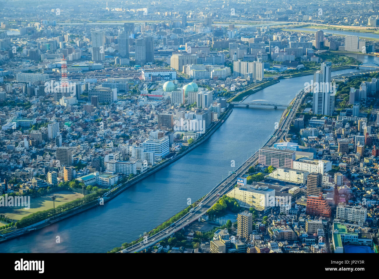 Japan river winter aerial hi-res stock photography and images - Alamy