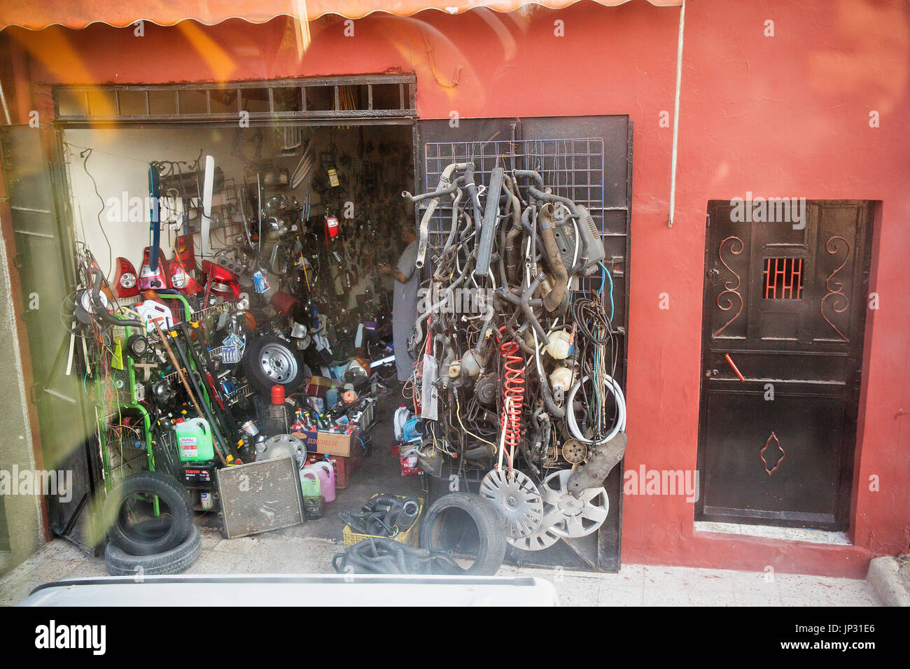 Car repair service in Oran, coastal city in the north-west of Algeria, July 26, 2017. (CTK Photo/Martin Sterba) Stock Photo